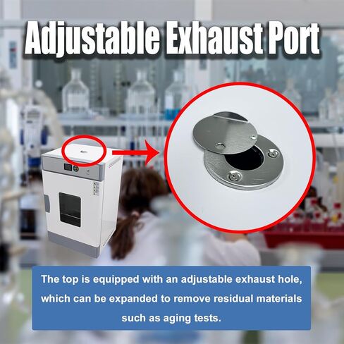 210L Lab Digital Forced Air Convection Drying Oven RT+10-300℃ Large-capacity Heating Oven Adjustable Fan Speed 220V 28.9×25.78×47 inches 3KW in Kuwait