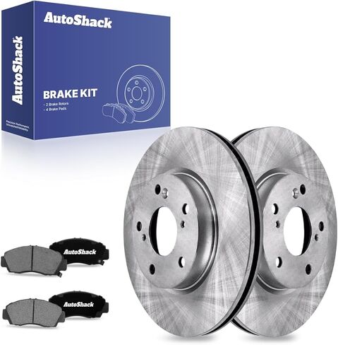 وسادات فرامل دوارة من السيراميك لدوارات الفرامل المحفورة والمشقوقة من AutoShack | بديل لسيارة هوندا أكورد 2003-2007 2006-2010 سيفيك 2006 2008-2011 أكورا CSX | أسود مطلي بالكهرباء | طقم فرامل 6 قطع | حارس الليل in Saudi Arabia