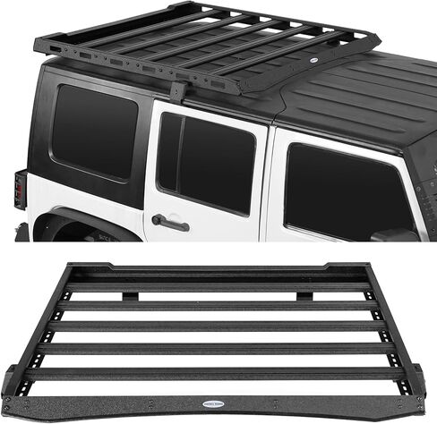 HOOKE ROAD JK ROUD RACK ALUMINIM CROVERLAND Overland Overland Carrier for 2007-2018 Jeep Wrangler JK 2/4 DOORS (Hard Top فقط) in Kuwait