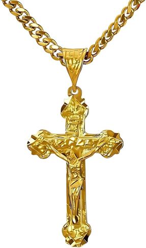LIFETIME JEWELRY Crucifix Cross Necklaces for Women & Men 24k Real Gold Plated in Kuwait