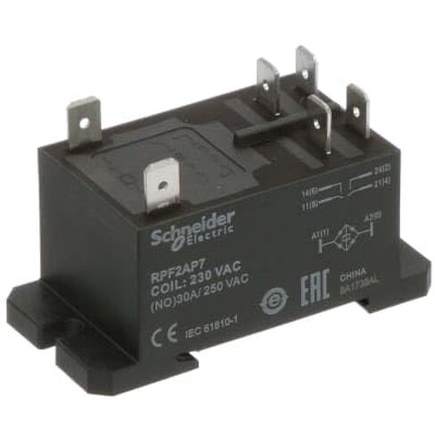RPF2AP7 Power Relay, Panel Mount, Non-Latching: DPST-NO, Plug in, 30 A, 230VAC Coil in Saudi Arabia
