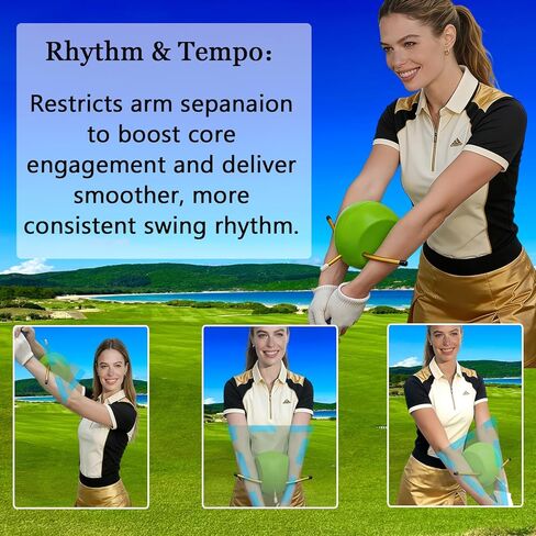 Golf Swing Training Aid - The Connector Golf Training Aid,Enhance Coordination & Muscle Memory, Suitable for All Skill Levels, Portable & Lightweight Desig in Saudi Arabia