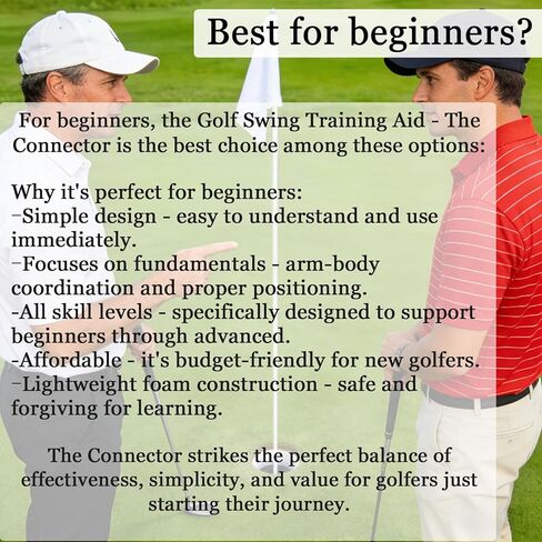 Golf Swing Training Aid - The Connector Golf Training Aid,Enhance Coordination & Muscle Memory, Suitable for All Skill Levels, Portable & Lightweight Desig in Saudi Arabia