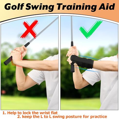 Golf Wrist Brace Golf Swing Alignment Arm Band - Wrist Correction Aid Training Equipment Swing Hand Gesture Practice Tool for Beginner Golfers Training on L to L Swing Practice in Kuwait