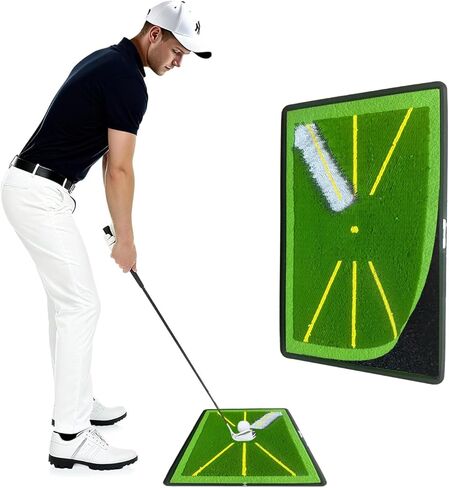 Golf Hitting Mat - 1-Second Detach System Golf Training Mat - Real Swing Path Feedback - Easy Clean & Store in Saudi Arabia