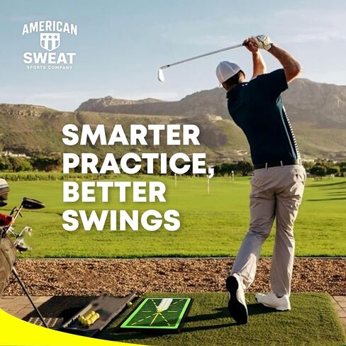 Golf Hitting Mat - 1-Second Detach System Golf Training Mat - Real Swing Path Feedback - Easy Clean & Store in Saudi Arabia