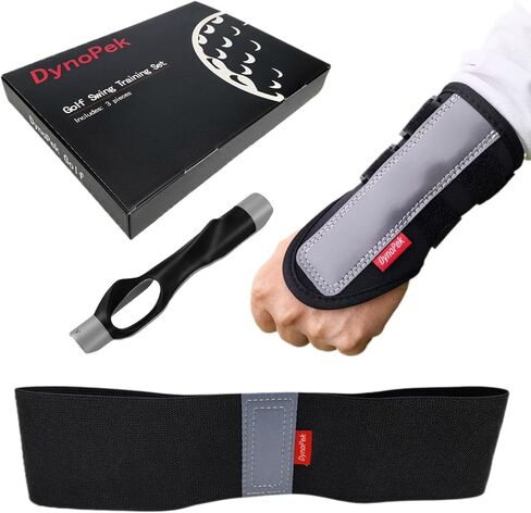 3-Piece Golf Wrist Trainer,Arm Band Kit & Golf Grip -Golf Swing Posture Corrector Training Aid for Men Women Beginners,Premium Gift Box Packaging. in Saudi Arabia