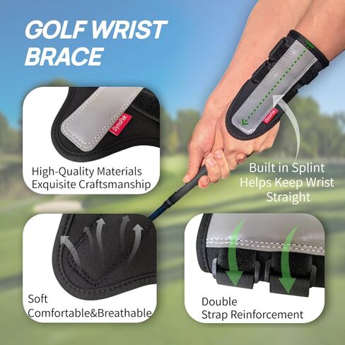 3-Piece Golf Wrist Trainer,Arm Band Kit & Golf Grip -Golf Swing Posture Corrector Training Aid for Men Women Beginners,Premium Gift Box Packaging. in Saudi Arabia