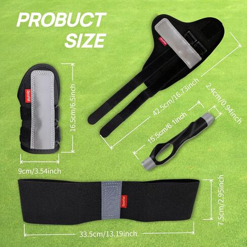 3-Piece Golf Wrist Trainer,Arm Band Kit & Golf Grip -Golf Swing Posture Corrector Training Aid for Men Women Beginners,Premium Gift Box Packaging. in Saudi Arabia