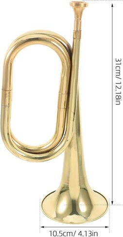 Luxshiny Copper Alloy Bugle Horn for Beginners Lightweight Traditional Military Wind Instrument with Accurate Timbre Easy to Play for Youth and Student Bands in Saudi Arabia