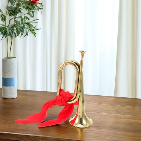 Luxshiny Copper Alloy Bugle Horn for Beginners Lightweight Traditional Military Wind Instrument with Accurate Timbre Easy to Play for Youth and Student Bands in Saudi Arabia