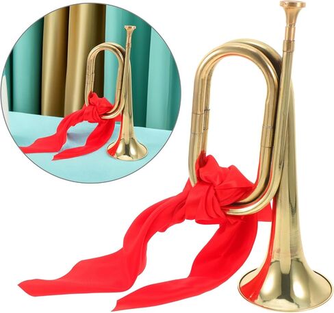 Luxshiny Copper Alloy Bugle Horn for Beginners Lightweight Traditional Military Wind Instrument with Accurate Timbre Easy to Play for Youth and Student Bands in Saudi Arabia