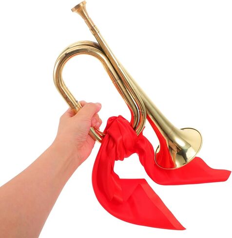 Luxshiny Copper Alloy Bugle Horn for Beginners Lightweight Traditional Military Wind Instrument with Accurate Timbre Easy to Play for Youth and Student Bands in Saudi Arabia