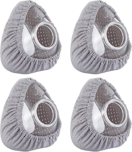 4 قطع من بطانات الأقنعة، أغطية قناع من نسيج شبكي مسامي متوافقة مع معظم أقنعة الوجه الكاملة F20، وسادة قناع تقلل من التهيج وتسربات الهواء، تمتص زيوت الوجه والرطوبة (رمادي) in Kuwait