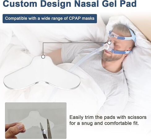 5 Pack Nasal Pads for CPAP Mask, Universal CPAP Nose Pads, Reusable & Washable CPAP Nose Cushion Protector, Trim-to-Fit Gel Nose Pad, Comfort & Reduces Irritation in Kuwait