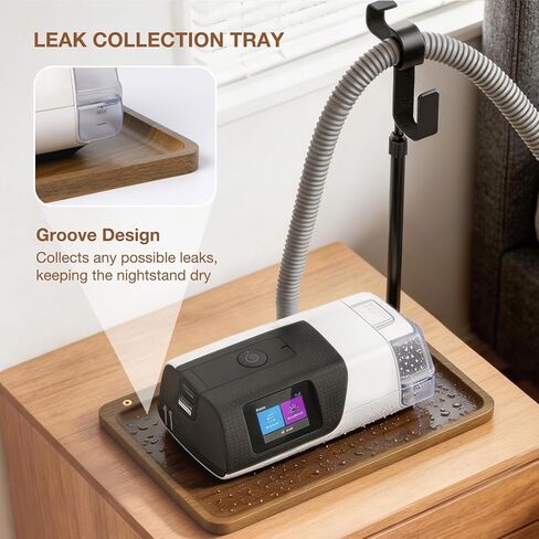 حامل خرطوم CPAP، حامل خرطوم CPAP بجانب السرير مع ارتفاع قابل للتعديل وخطاف زاوية لقناع وخرطوم CPAP، يحافظ على ملحقات CPAP مرتبة، ويعزز جودة النوم in Saudi Arabia