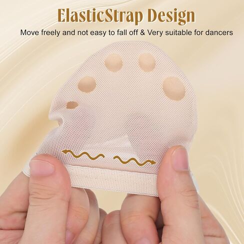 1 Pair Dance Half Soles, Medium Beige Foot Undies Toe Padding, Forefoot Cushion Paws Lyrical Ballet Contemporary Gymnastics Belly Dance in Saudi Arabia