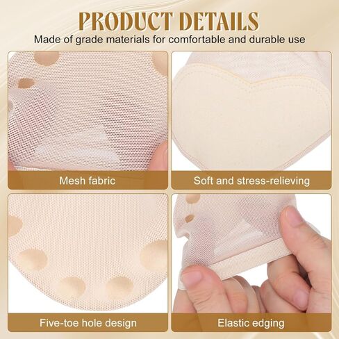 1 Pair Dance Half Soles, Medium Beige Foot Undies Toe Padding, Forefoot Cushion Paws Lyrical Ballet Contemporary Gymnastics Belly Dance in Saudi Arabia