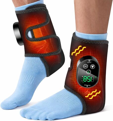 2 حزمة مدلك قدم لاسلكي للاعتلال العصبي، مدلك الكاحل لتخفيف الآلام، مدلك تجديد القدم للاعتلال العصبي، وسادة تدفئة الكاحل مع التدليك، وسادة تدفئة القدم، 6 درجات حرارة، 3 جلسات تدليك، أسود in Kuwait