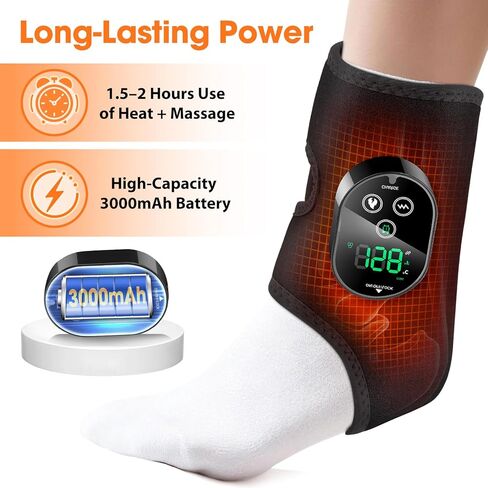 2 حزمة مدلك قدم لاسلكي للاعتلال العصبي، مدلك الكاحل لتخفيف الآلام، مدلك تجديد القدم للاعتلال العصبي، وسادة تدفئة الكاحل مع التدليك، وسادة تدفئة القدم، 6 درجات حرارة، 3 جلسات تدليك، أسود in Kuwait
