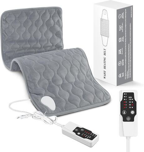 Heating Pad for Back Neck Shoulder Pain, Electric Heating Pad Auto Shut Off, Fast Heat, Large Heating Pad Gifts for Women Men, Machine Washable, Overheat Protection-12''×24'' in Saudi Arabia