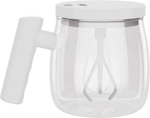 Aramox Electric Glass Automatic Stirring Cup Large Capacity Portable USB Coffee Mug for Home Office, Premium Self Mixing Glass Mug for Office Travel (#1) in Saudi Arabia