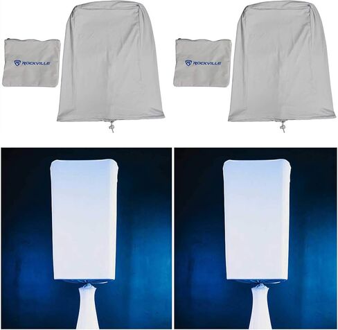 (2) Rockville RSC88W White 8 inch PA DJ Speaker Cover Scrims 4 Wedding Church Club in Saudi Arabia