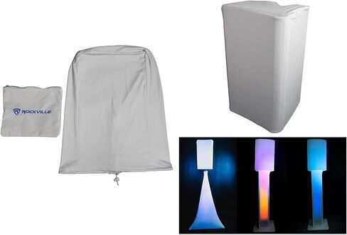 (2) Rockville RSC88W White 8 inch PA DJ Speaker Cover Scrims 4 Wedding Church Club in Saudi Arabia