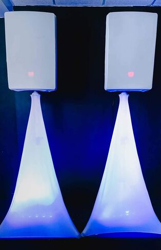 (2) Rockville RSC88W White 8 inch PA DJ Speaker Cover Scrims 4 Wedding Church Club in Saudi Arabia