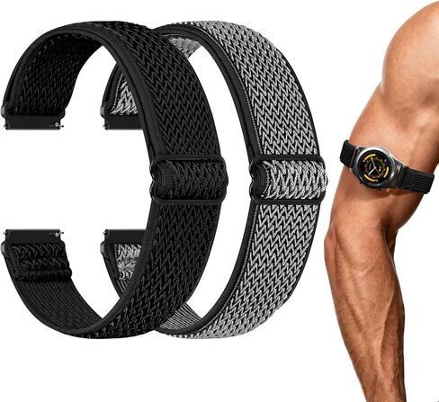 عبوتان من أحزمة ساعة الكاحل/الذراع المرنة المتوافقة مع Garmin Venu 4 45mm/Venu 3 45mm/Venu 2/Vivoactive 4، Garmin Forerunner 570 47mm/265/255/255 Music، حزام بديل من النايلون الرياضي 22 مم لهاتف Samsung in Kuwait