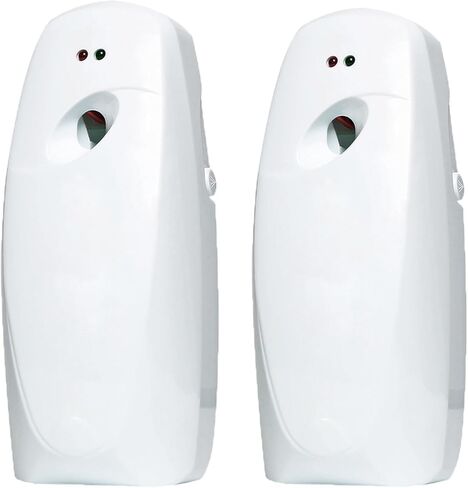 Automatic Air Freshener Spray Dispenser 2-Pack, Wall Mount or Tabletop for Home & Commercial Use, Adjustable Timer for Bathroom, Office, Restroom, Eliminates Odors with Glade Compatible Refill in Kuwait