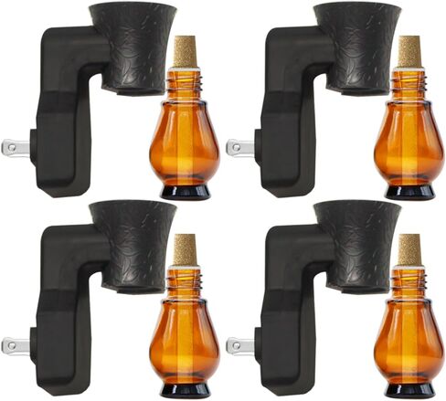 2-Set Blank Plug in Air Freshener Polarized Wall Plug Oil Diffuser for DIY Characteristic Home Scent from Natural Essential Oil, EO+Water, Fragrance Refill (White) in Saudi Arabia