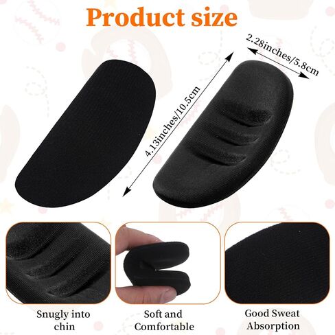 2 PCS Softball Fielder's Face Mask Replacement Pads, Chin Cup Face Defense Protective Catchers Pitchers Masks Pad for Youth & Adult Lightweight Baseball Softballs Helmet in Saudi Arabia