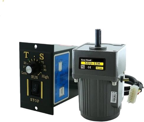 Motor 40W AC 1Phase 220v 50/60hz Asynchronous Induction Shaft 12mm DC(90-1350RPM) in Saudi Arabia