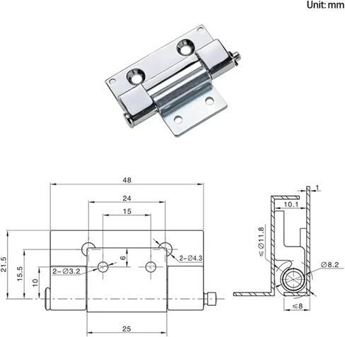 Zinc Alloy Detachable Hinge Industrial Electrical Automation Machinery Equipment 1Pcs in Saudi Arabia