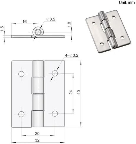 304 Stainless Steel Door Hinge Industrial Electrical Automation Machinery Equipment 1Pcs in Saudi Arabia