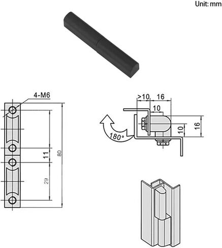 Zinc Alloy Door Hinge Industrial Cabinet Distribution Electrical Box 1Pcs in Saudi Arabia