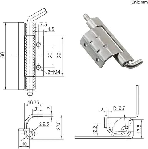 Stainless Steel Detachable Hidden Hinge Industrial Electrical and Motor Equipment Distribution Box 1Pcs in Saudi Arabia