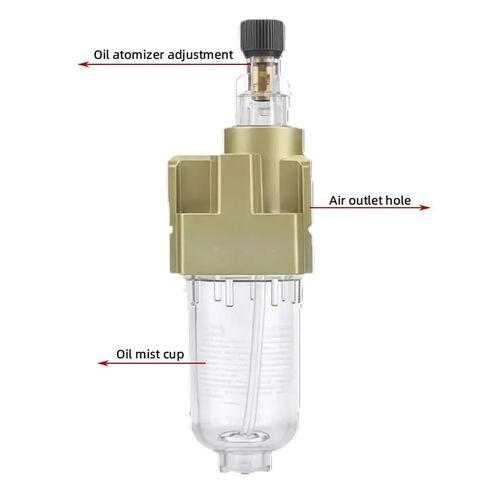 AL3000 AL4000 AL5000 Pneumatic Oil Mist Lubricator FRL Unit for Air Tools Compressor, Treatment 3/8"–1/2" BSPT NPT(AL5000-10) in Saudi Arabia