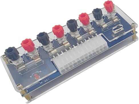 ATX Power Supply to Binding Post Adapter – Convert to +12V, 12V, +5V, +3.3V Outputs | Includes Fuse Protection, On/Off Switch, LED & Enclosure | Ideal for Electronics Testing, Debugging & Repair in Saudi Arabia