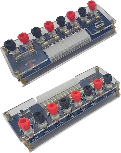 ATX Power Supply to Binding Post Adapter – Convert to +12V, 12V, +5V, +3.3V Outputs | Includes Fuse Protection, On/Off Switch, LED & Enclosure | Ideal for Electronics Testing, Debugging & Repair in Saudi Arabia