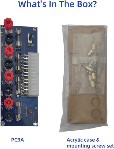 ATX Power Supply to Binding Post Adapter – Convert to +12V, 12V, +5V, +3.3V Outputs | Includes Fuse Protection, On/Off Switch, LED & Enclosure | Ideal for Electronics Testing, Debugging & Repair in Saudi Arabia