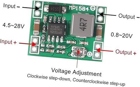 3 Pack Mini MP1584EN DC-DC Buck Converter Adjustable Power Supply Module 24V to 12V 9V 5V 3V in Kuwait