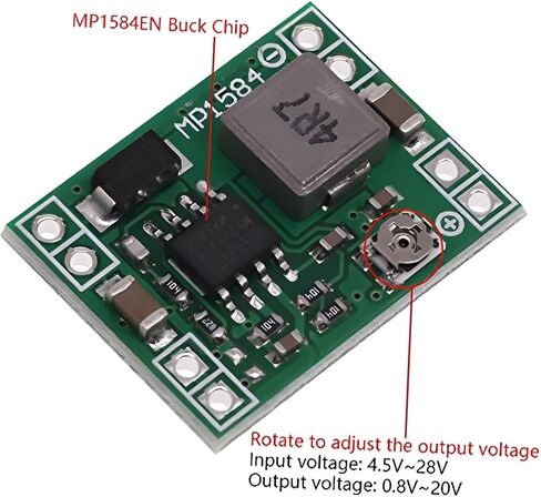 3 Pack Mini MP1584EN DC-DC Buck Converter Adjustable Power Supply Module 24V to 12V 9V 5V 3V in Kuwait