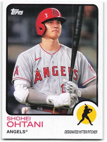 أرشيف Topps لعام 2021 رقم 130 Shohei Ohtani Los Angeles Angels بطاقة تداول MLB Baseball الرسمية بحالة خام (NM أو أفضل) in Kuwait