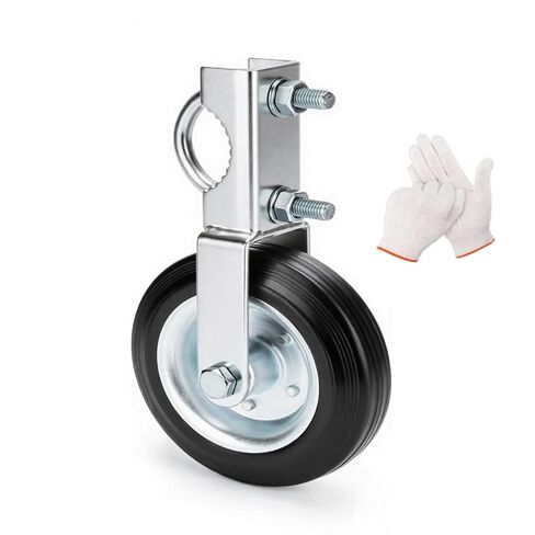 6-inch gate Wheel, Auxiliary Wheel, gate Support, Chain mesh Fence, Metal Round Tube Swing gate Anti-Drag Black in Saudi Arabia