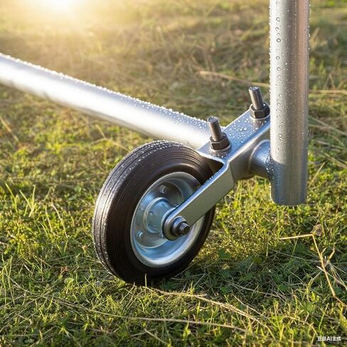 6-inch gate Wheel, Auxiliary Wheel, gate Support, Chain mesh Fence, Metal Round Tube Swing gate Anti-Drag Black in Saudi Arabia