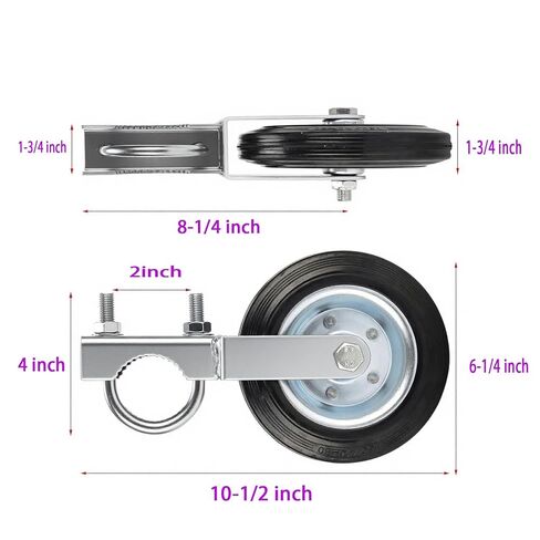 6-inch gate Wheel, Auxiliary Wheel, gate Support, Chain mesh Fence, Metal Round Tube Swing gate Anti-Drag Black in Saudi Arabia