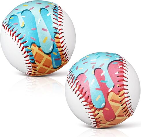 Baseball Ice Cream Drip, Practice Baseballs 9 Inch Standard Size Baseball Party Favor for Beginners Teenagers Practice Training Hitting Pitching Throwing Game Tournament in Saudi Arabia