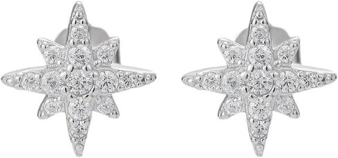 14K Gold Anise Star Earrings for Women,Dainty Moissanite Star Stud Earrings,Fine Jewelry Gift for Her in Kuwait